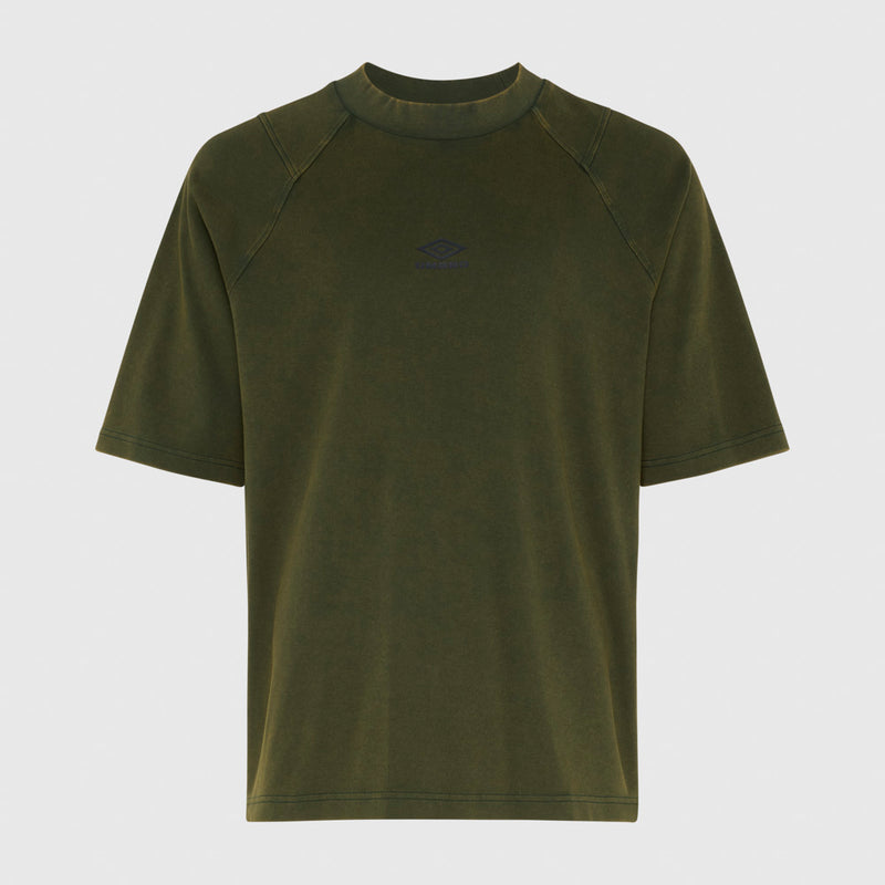 Washed High Neck Boxy Tee